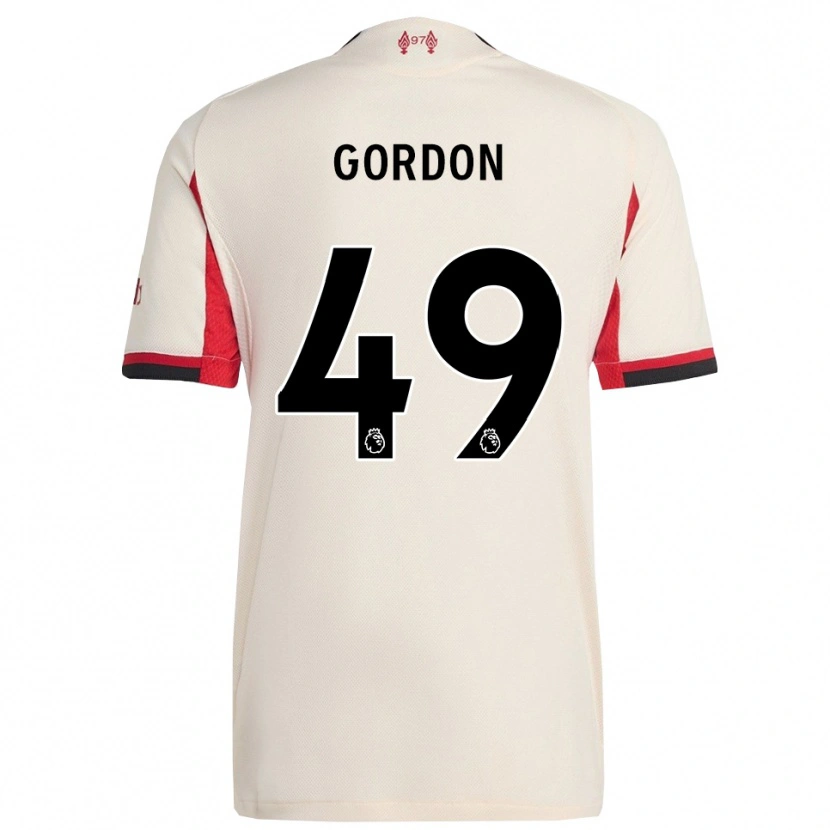 Danxen Męski Kaide Gordon #49 Biało-Czarny Wyjazdowa Koszulka 2025/26 Koszulki Klubowe