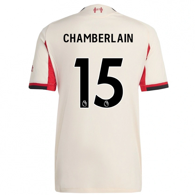 Danxen Męski Alex Oxlade Chamberlain #15 Biało-Czarny Wyjazdowa Koszulka 2025/26 Koszulki Klubowe