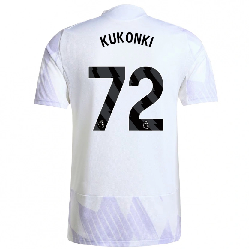 Danxen Męski Godwill Kukonki #72 Biało-Fioletowo-Fioletowy Wyjazdowa Koszulka 2025/26 Koszulki Klubowe