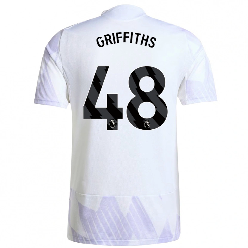 Danxen Męski Mared Griffiths #48 Biało-Fioletowo-Fioletowy Wyjazdowa Koszulka 2025/26 Koszulki Klubowe