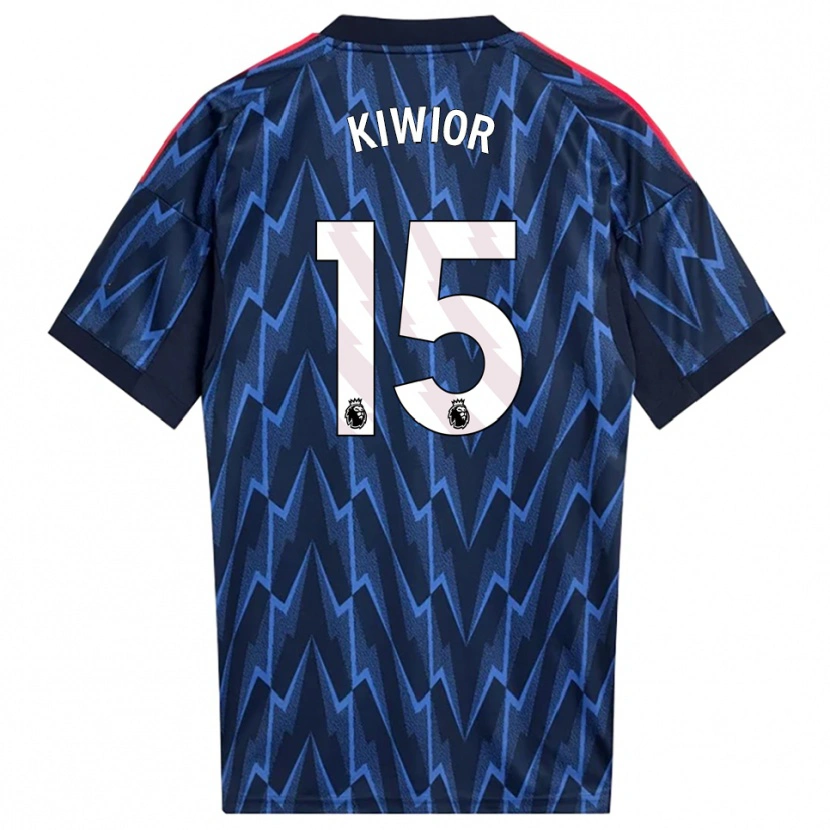 Danxen Męski Jakub Kiwior #15 Granatowo-Czerwony Wyjazdowa Koszulka 2025/26 Koszulki Klubowe