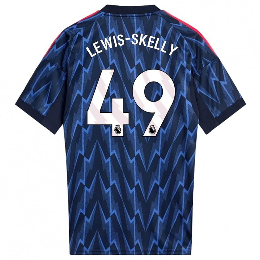 Danxen Męski Myles Lewis-Skelly #49 Granatowo-Czerwony Wyjazdowa Koszulka 2025/26 Koszulki Klubowe