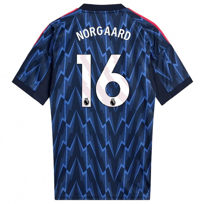 Danxen Męski Christian Nørgaard #16 Granatowo-Czerwony Wyjazdowa Koszulka 2025/26 Koszulki Klubowe