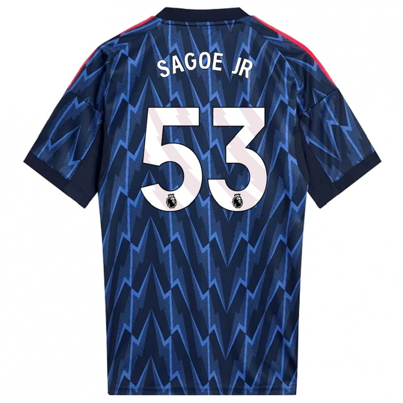 Danxen Męski Charles Sagoe Jr #53 Granatowo-Czerwony Wyjazdowa Koszulka 2025/26 Koszulki Klubowe