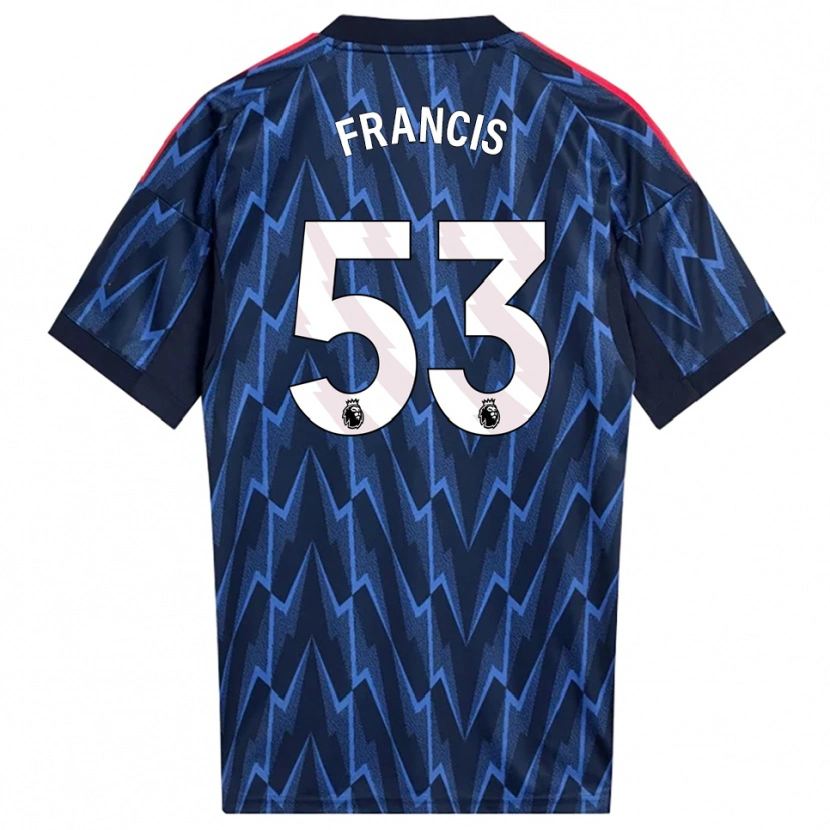 Danxen Męski Jack Henry Francis #53 Granatowo-Czerwony Wyjazdowa Koszulka 2025/26 Koszulki Klubowe