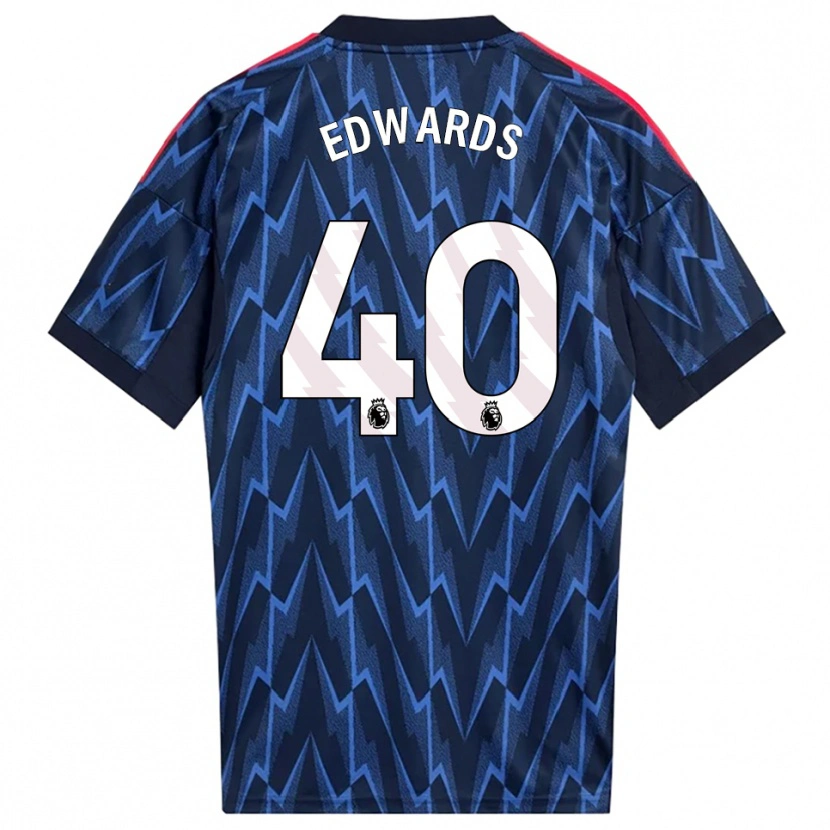 Danxen Męski Khayon Edwards #40 Granatowo-Czerwony Wyjazdowa Koszulka 2025/26 Koszulki Klubowe
