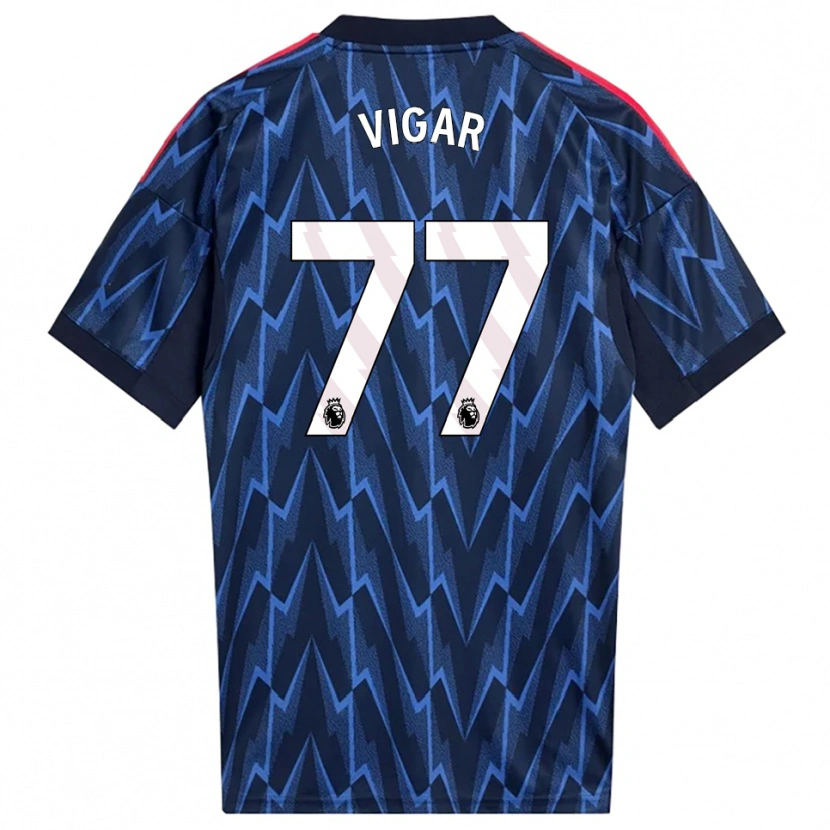 Danxen Męski Billy Vigar #77 Granatowo-Czerwony Wyjazdowa Koszulka 2025/26 Koszulki Klubowe