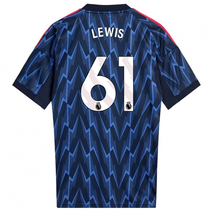 Danxen Męski George Lewis #61 Granatowo-Czerwony Wyjazdowa Koszulka 2025/26 Koszulki Klubowe