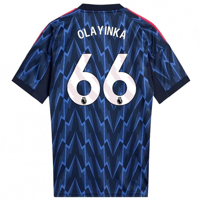 Danxen Męski James Olayinka #66 Granatowo-Czerwony Wyjazdowa Koszulka 2025/26 Koszulki Klubowe