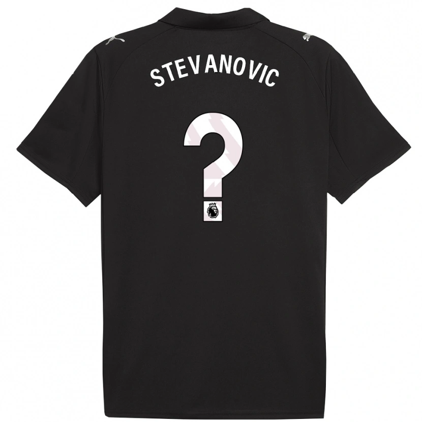 Danxen Męski Filip Stevanovic #0 Czarno-Biały Wyjazdowa Koszulka 2025/26 Koszulki Klubowe