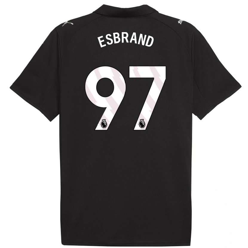 Danxen Męski Josh Wilson-Esbrand #97 Czarno-Biały Wyjazdowa Koszulka 2025/26 Koszulki Klubowe