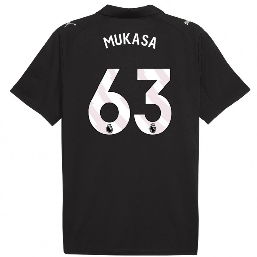 Danxen Męski Divine Mukasa #63 Czarno-Biały Wyjazdowa Koszulka 2025/26 Koszulki Klubowe
