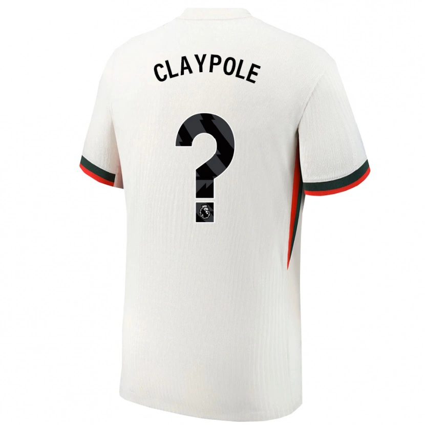 Danxen Męski Aimee Claypole #0 Biało-Zielony Wyjazdowa Koszulka 2025/26 Koszulki Klubowe