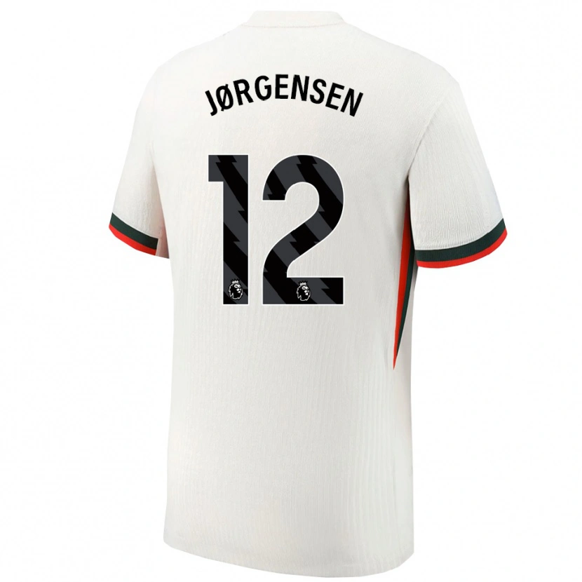Danxen Męski Filip Jørgensen #12 Biało-Zielony Wyjazdowa Koszulka 2025/26 Koszulki Klubowe