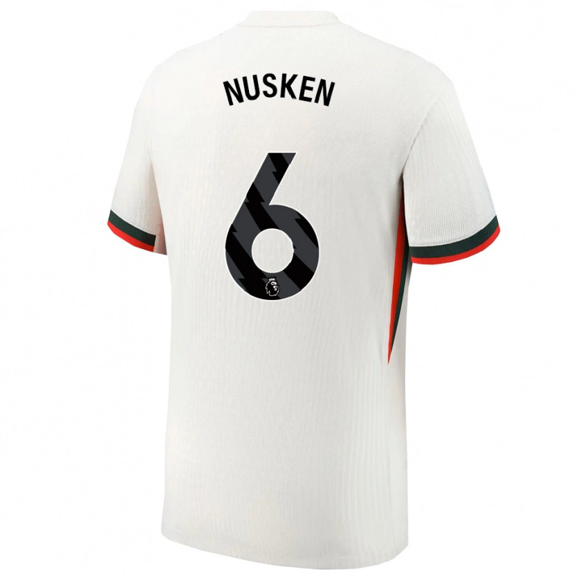 Danxen Męski Sjoeke Nusken #6 Biało-Zielony Wyjazdowa Koszulka 2025/26 Koszulki Klubowe