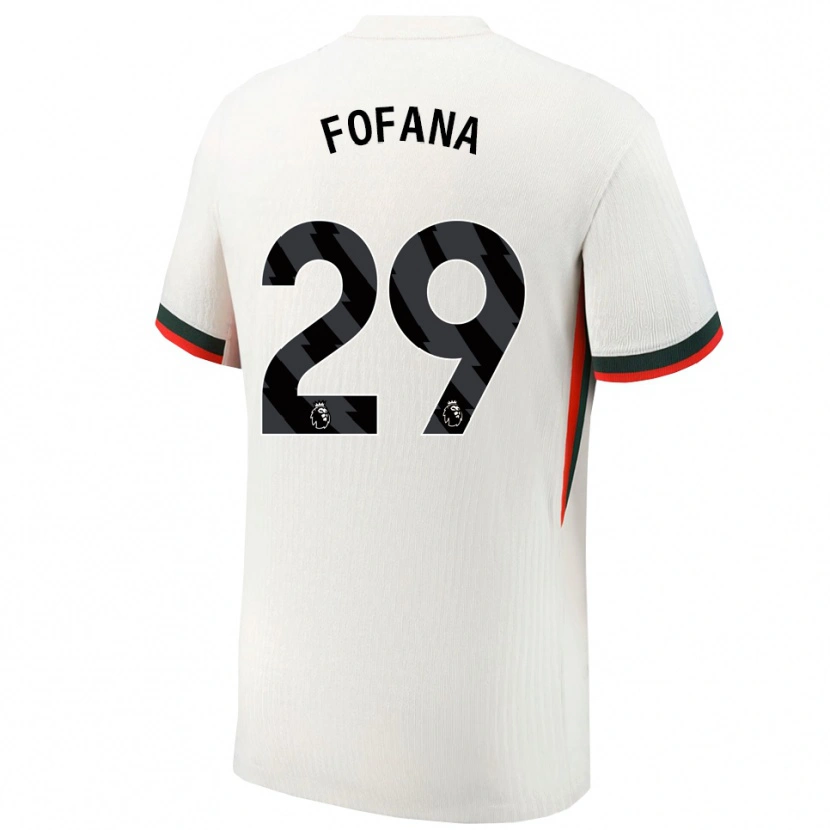 Danxen Męski Wesley Fofana #29 Biało-Zielony Wyjazdowa Koszulka 2025/26 Koszulki Klubowe