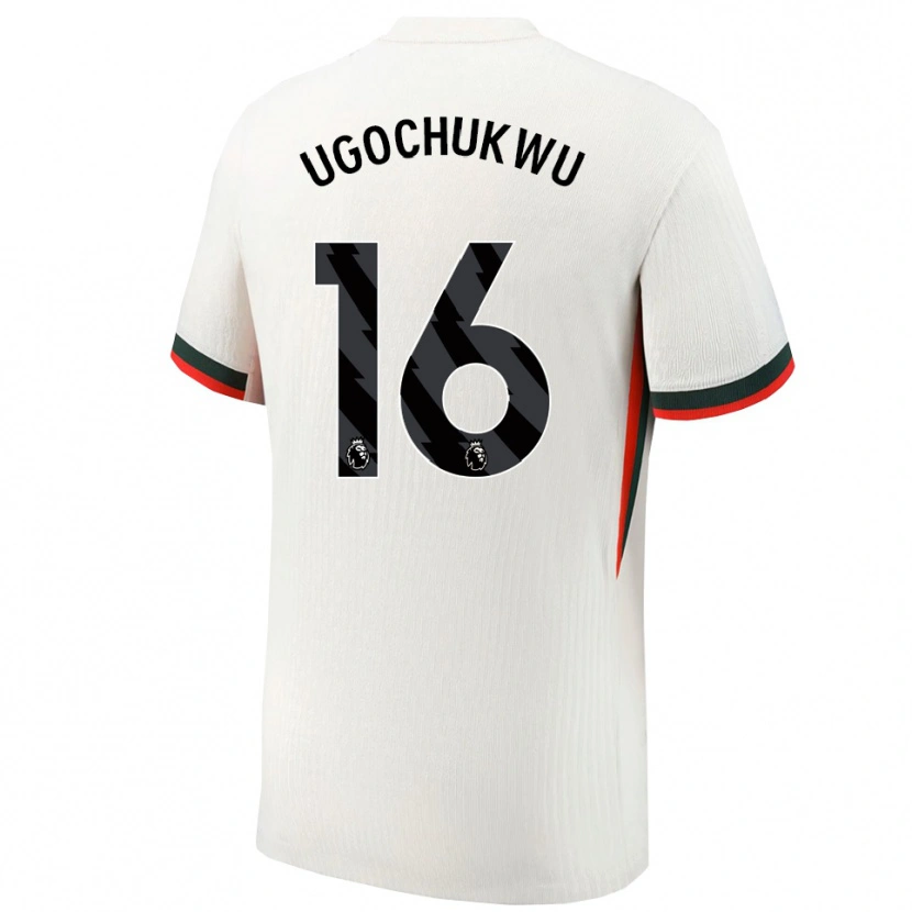 Danxen Męski Lesley Ugochukwu #16 Biało-Zielony Wyjazdowa Koszulka 2025/26 Koszulki Klubowe