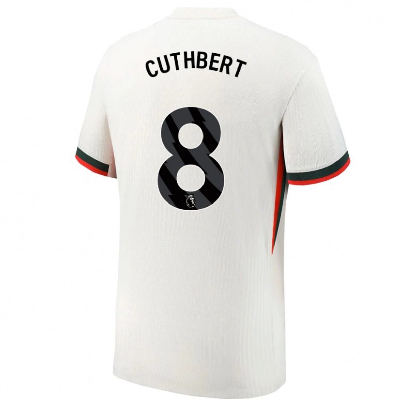 Danxen Męski Erin Cuthbert #8 Biało-Zielony Wyjazdowa Koszulka 2025/26 Koszulki Klubowe