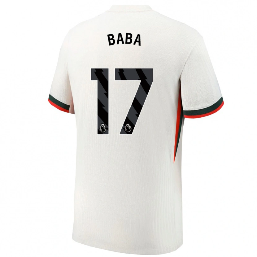 Danxen Męski Abdul-Rahman Baba #17 Biało-Zielony Wyjazdowa Koszulka 2025/26 Koszulki Klubowe