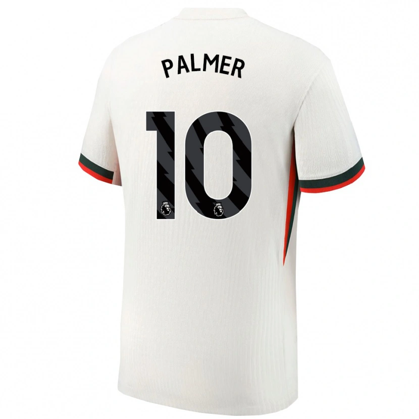 Danxen Męski Cole Palmer #10 Biało-Zielony Wyjazdowa Koszulka 2025/26 Koszulki Klubowe