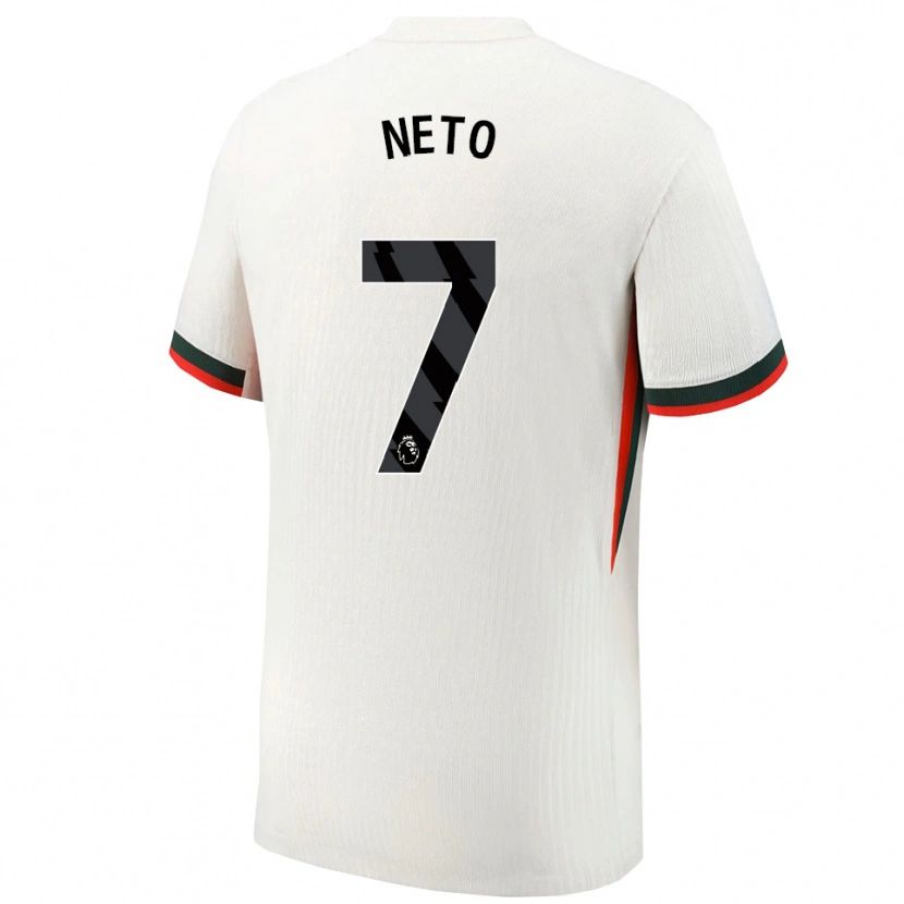 Danxen Męski Pedro Neto #7 Biało-Zielony Wyjazdowa Koszulka 2025/26 Koszulki Klubowe