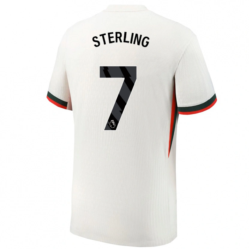 Danxen Męski Raheem Sterling #7 Biało-Zielony Wyjazdowa Koszulka 2025/26 Koszulki Klubowe