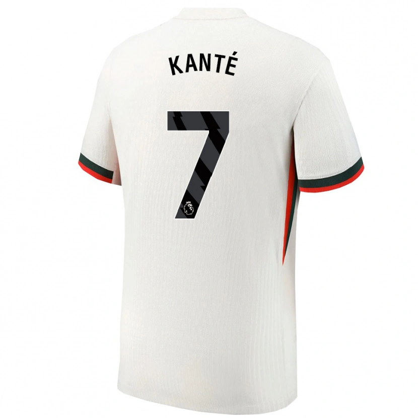 Danxen Męski N'golo Kante #7 Biało-Zielony Wyjazdowa Koszulka 2025/26 Koszulki Klubowe