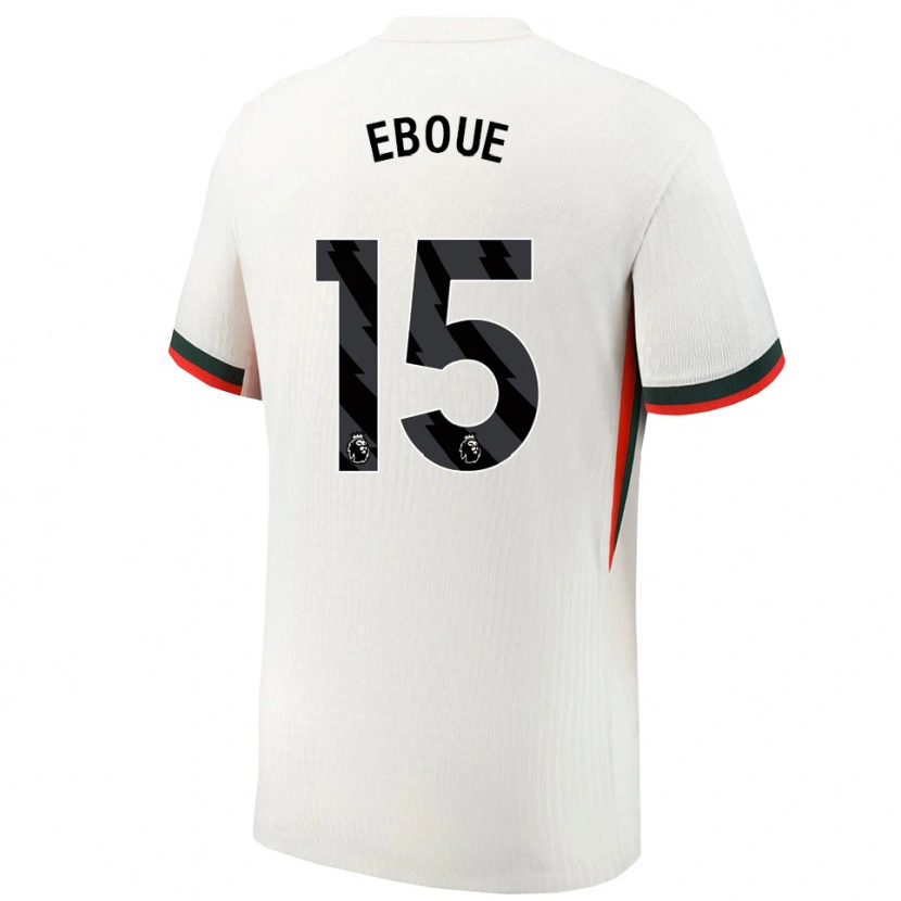 Danxen Męski Mathis Eboué #15 Biało-Zielony Wyjazdowa Koszulka 2025/26 Koszulki Klubowe
