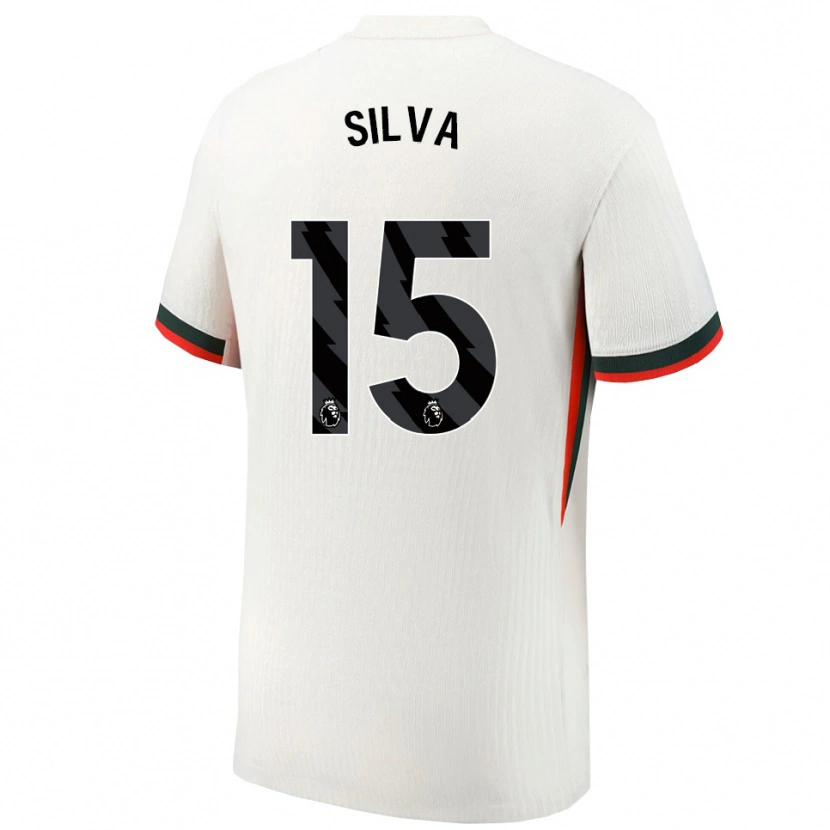Danxen Męski Isaac Silva #15 Biało-Zielony Wyjazdowa Koszulka 2025/26 Koszulki Klubowe