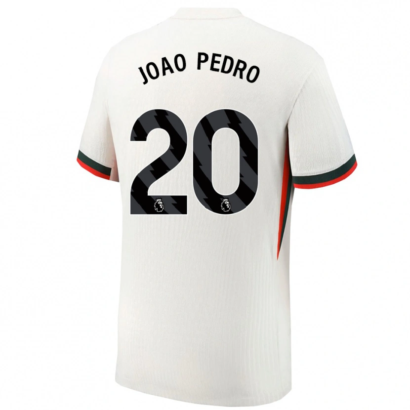 Danxen Męski João Pedro #20 Biało-Zielony Wyjazdowa Koszulka 2025/26 Koszulki Klubowe