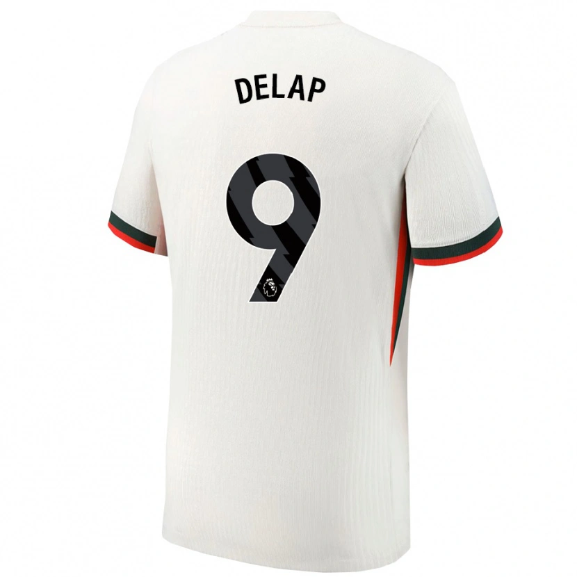 Danxen Męski Liam Delap #9 Biało-Zielony Wyjazdowa Koszulka 2025/26 Koszulki Klubowe