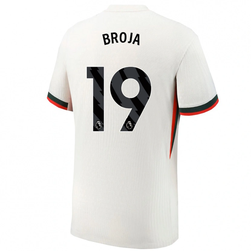 Danxen Męski Armando Broja #19 Biało-Zielony Wyjazdowa Koszulka 2025/26 Koszulki Klubowe