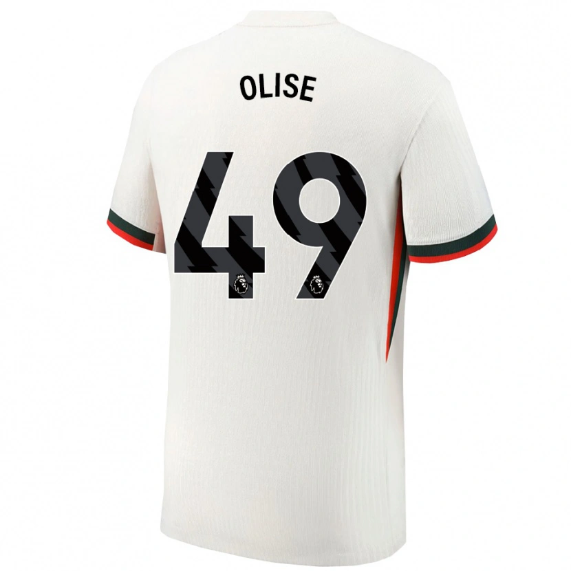 Danxen Męski Richard Olise #49 Biało-Zielony Wyjazdowa Koszulka 2025/26 Koszulki Klubowe