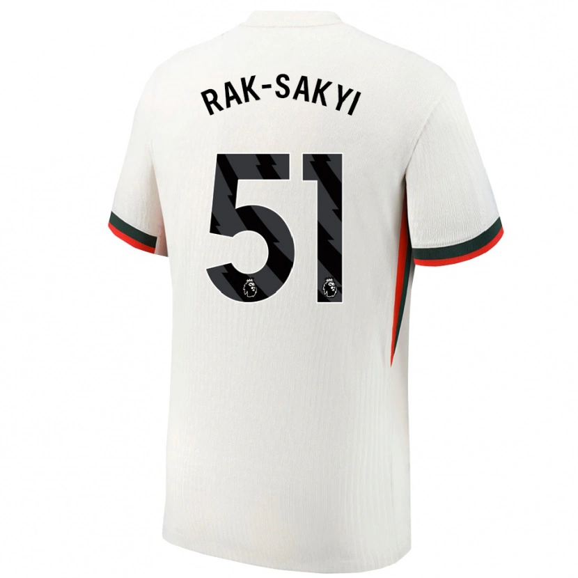 Danxen Męski Sam Rak-Sakyi #51 Biało-Zielony Wyjazdowa Koszulka 2025/26 Koszulki Klubowe
