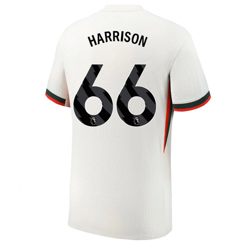 Danxen Męski Ollie Harrison #66 Biało-Zielony Wyjazdowa Koszulka 2025/26 Koszulki Klubowe