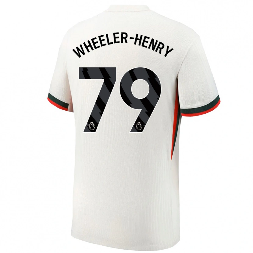 Danxen Męski Joseph Wheeler-Henry #79 Biało-Zielony Wyjazdowa Koszulka 2025/26 Koszulki Klubowe