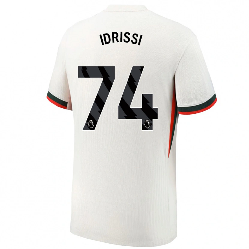 Danxen Męski Yahya Idrissi #74 Biało-Zielony Wyjazdowa Koszulka 2025/26 Koszulki Klubowe
