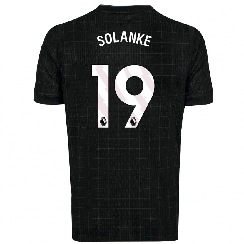 Danxen Męski Dominic Solanke #19 Czarno-Szary Wyjazdowa Koszulka 2025/26 Koszulki Klubowe