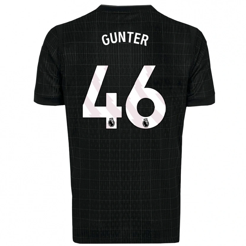 Danxen Męski Luca Gunter #46 Czarno-Szary Wyjazdowa Koszulka 2025/26 Koszulki Klubowe