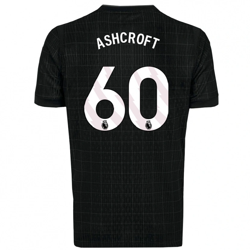Danxen Męski Tyrell Ashcroft #60 Czarno-Szary Wyjazdowa Koszulka 2025/26 Koszulki Klubowe