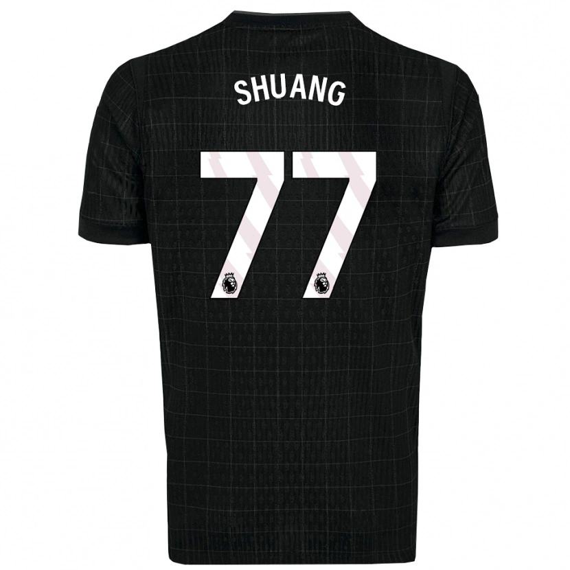 Danxen Męski Wang Shuang #77 Czarno-Szary Wyjazdowa Koszulka 2025/26 Koszulki Klubowe