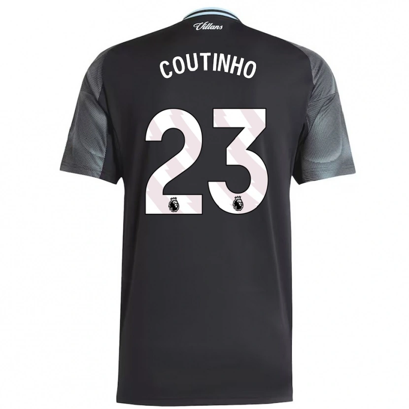 Danxen Męski Philippe Coutinho #23 Czarno-Błękitny Wyjazdowa Koszulka 2025/26 Koszulki Klubowe