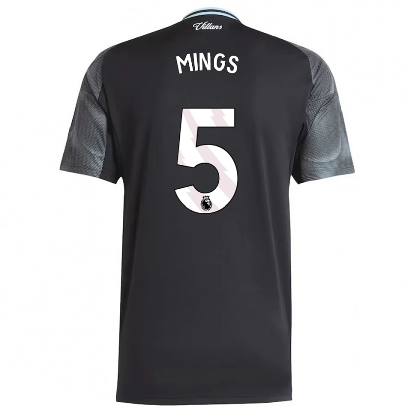 Danxen Męski Tyrone Mings #5 Czarno-Błękitny Wyjazdowa Koszulka 2025/26 Koszulki Klubowe