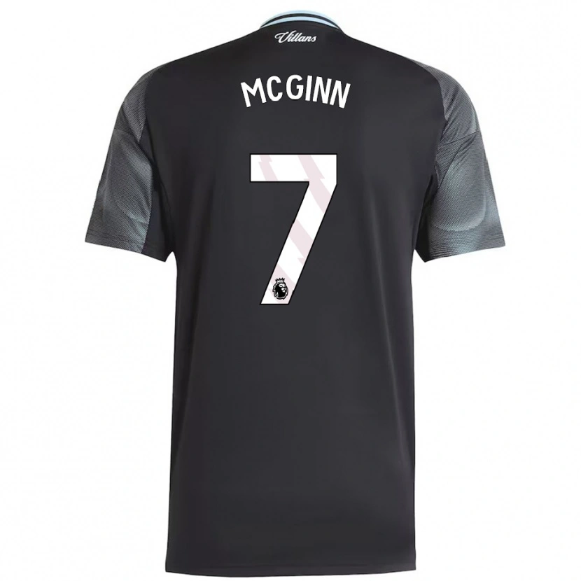 Danxen Męski John Mcginn #7 Czarno-Błękitny Wyjazdowa Koszulka 2025/26 Koszulki Klubowe