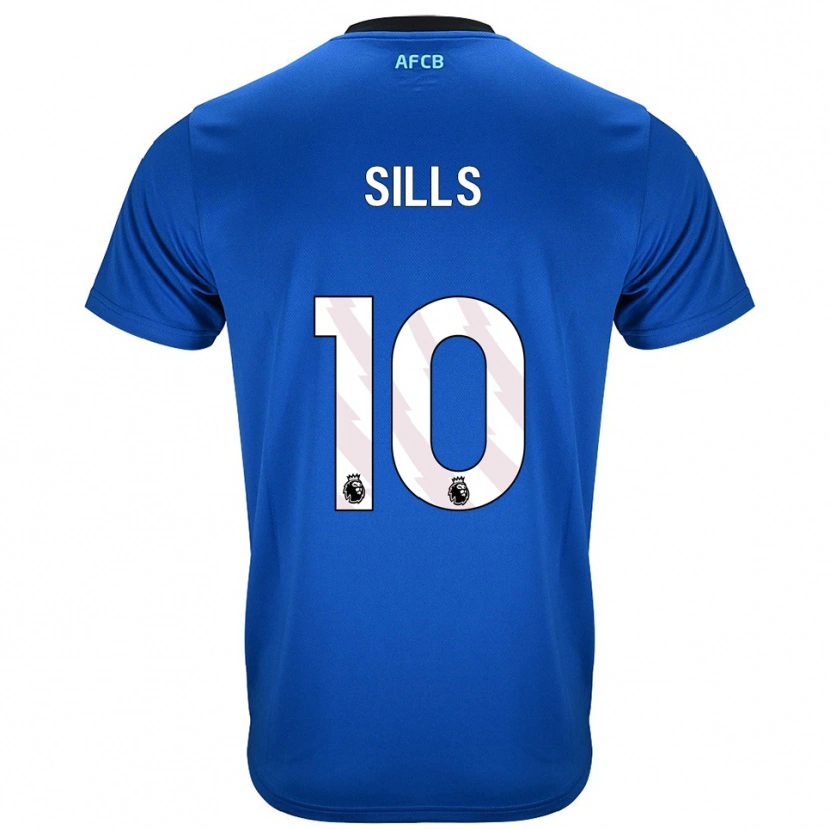 Danxen Męski Ethan Sills #10 Niebiesko-Czarny Wyjazdowa Koszulka 2025/26 Koszulki Klubowe