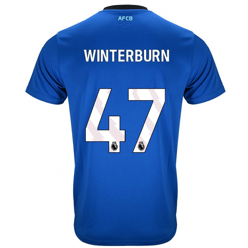 Danxen Męski Ben Winterburn #47 Niebiesko-Czarny Wyjazdowa Koszulka 2025/26 Koszulki Klubowe