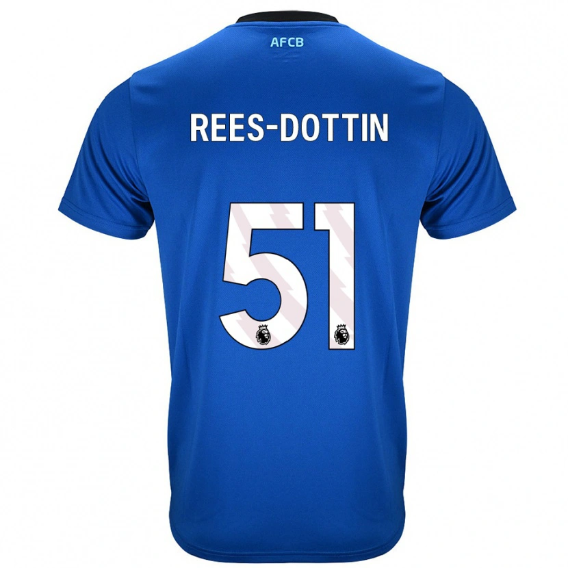 Danxen Męski Remy Rees-Dottin #51 Niebiesko-Czarny Wyjazdowa Koszulka 2025/26 Koszulki Klubowe
