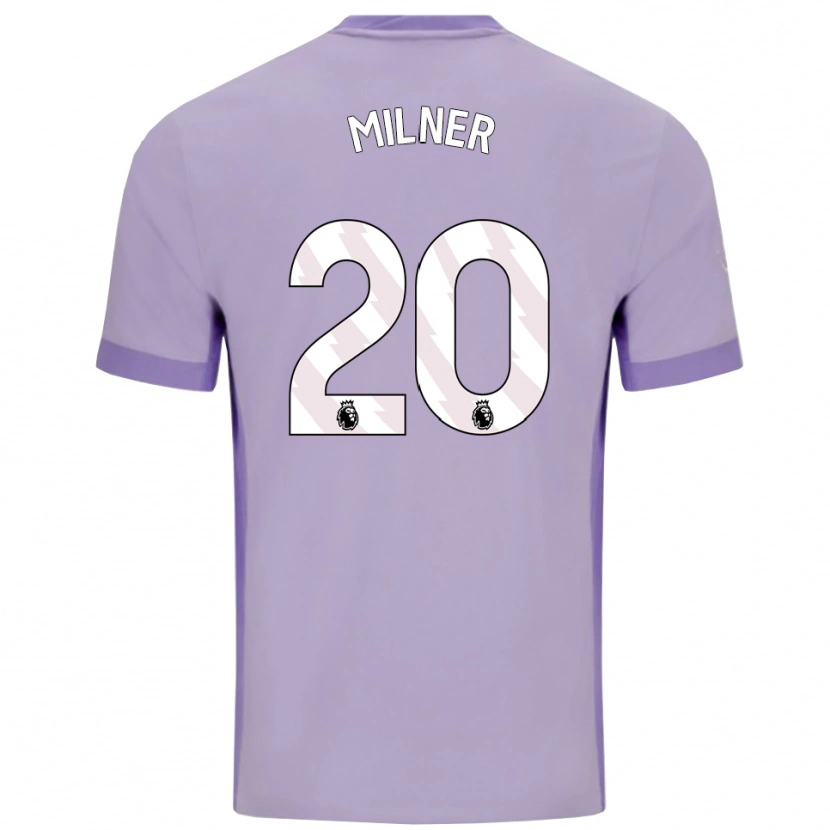 Danxen Męski James Milner #20 Fioletowo-Biały Wyjazdowa Koszulka 2025/26 Koszulki Klubowe
