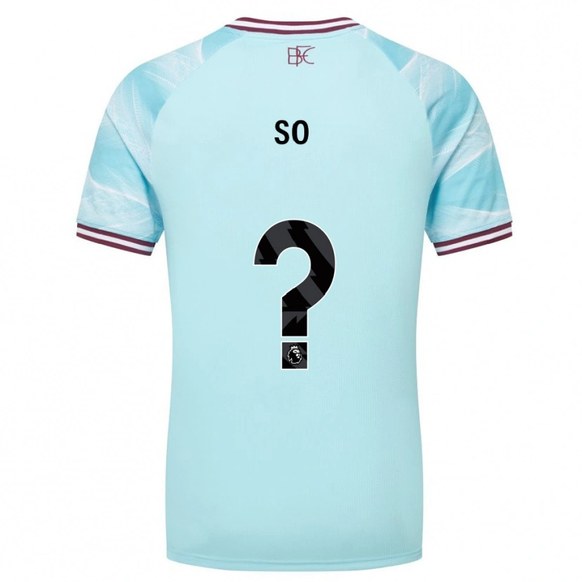 Danxen Męski Fabio So #0 Błękitno-Burgundowy Wyjazdowa Koszulka 2025/26 Koszulki Klubowe