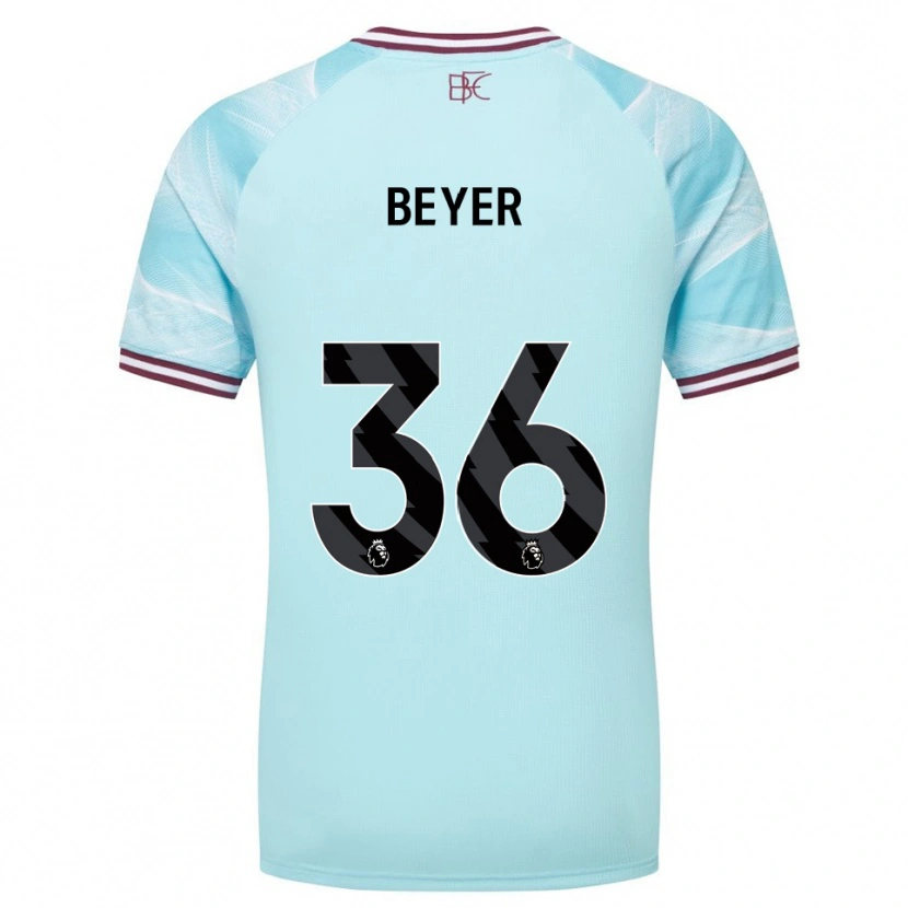 Danxen Męski Jordan Beyer #36 Błękitno-Burgundowy Wyjazdowa Koszulka 2025/26 Koszulki Klubowe